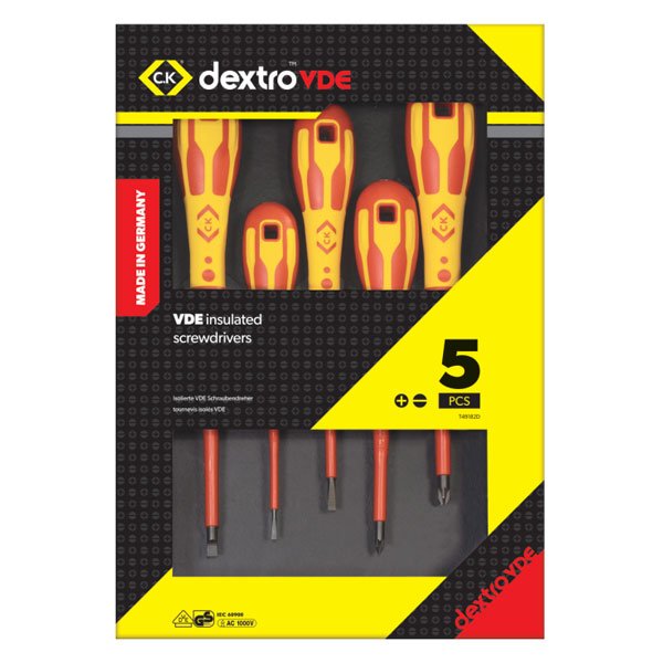 T49182D CK Tools DextroVDE Screwdriver Slotted Parallel & PH Set Of 5