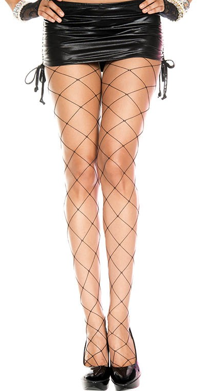 big diamond fishnet tights