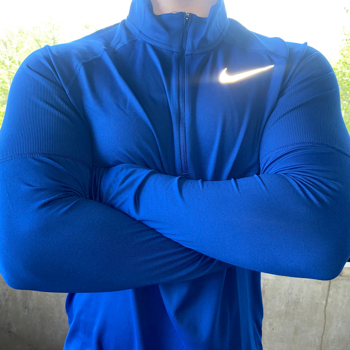 nike pacer half zip royal blue