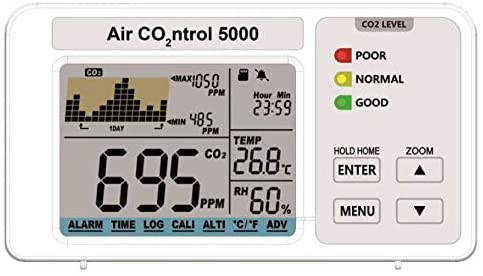 vert TFA Dostmann 31.5008.02 AIRCO2NTROL 5000 Compteur de CO2 avec enregistreur de données 