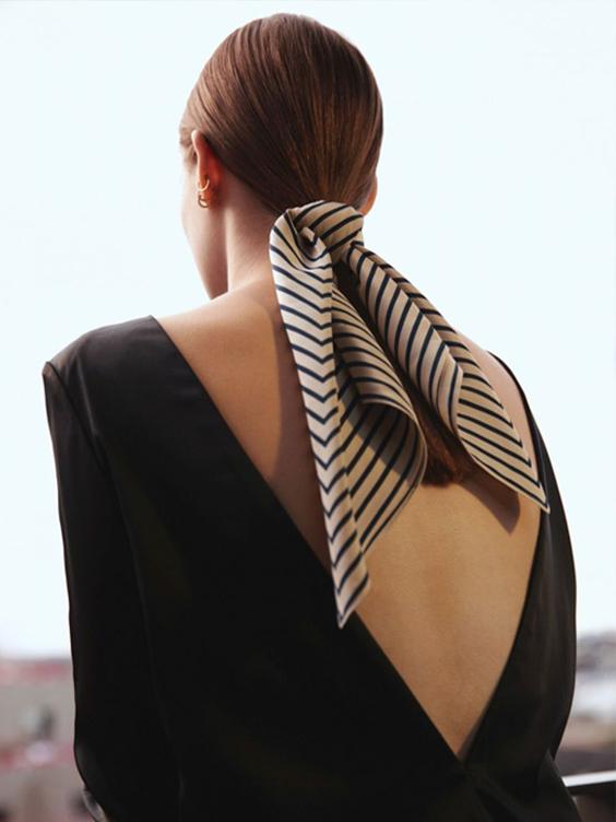 Fashion accessories - some low ponytail and silk scarf Hairstyles