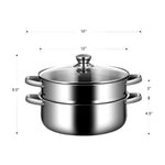 2 Tier Stainless Steel Steamer Pot