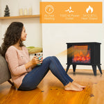 Portable Electric Fireplace Heater With Realistic Flame Effect