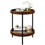 2-Tier Round Side End Table