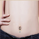 Hot Navel Piercing Angel Heart Zircon Crystal Belly Button Piercings  Love Crystal Stone Beads Gold Piercing Body Ring Jewelry