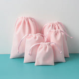 5pcs/lot Sweet Pink Drawstring Organza Velvet Bags Storage Bags Christmas Wedding Gift Pouches Jewelry Packaging Product. Or as gift bags for female birthday and wedding accessorice.
