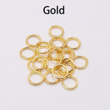 50-200pcs/lot 4 5 6 8 10 mm Jump Rings Split Rings Connectors For Diy Jewelry. Link loop rings  and Jump Rings for DIY Jewelry Making with colors  gold, silver, rhodium, gunblack, black, rose gold.