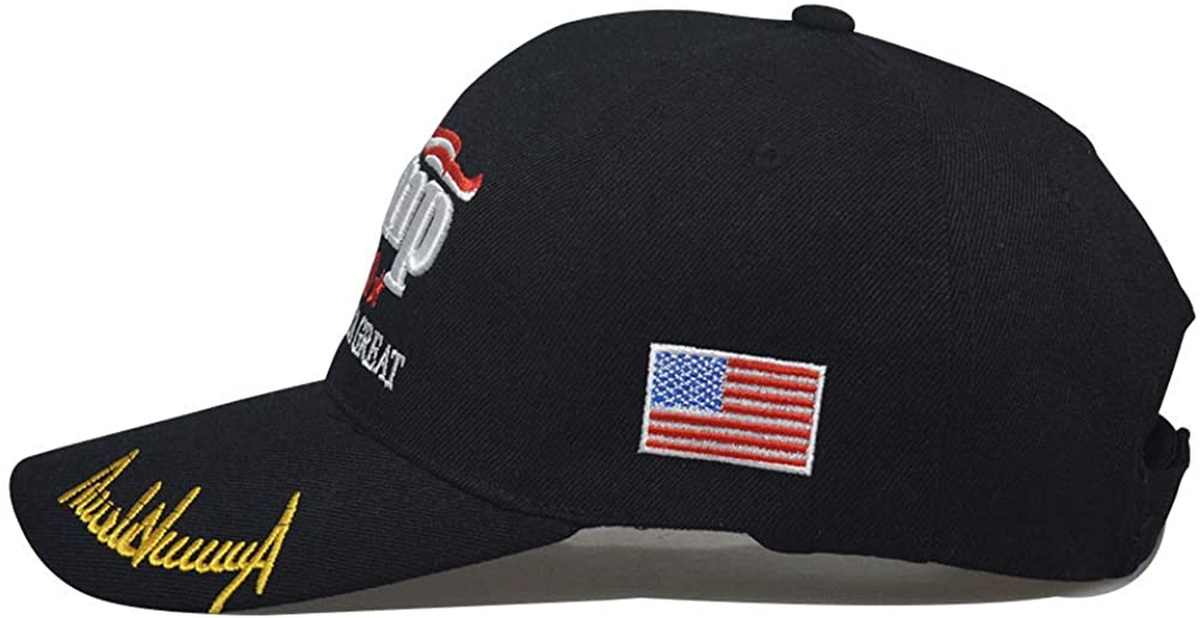 Black Trump Hat 2024 Take America Back Baseball Hat Signature on Bill