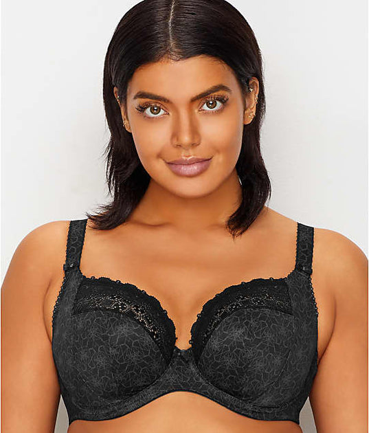 ELOMI Kim Full Cup Underwire Supportive Bra Luxury Lingerie 4340 Black