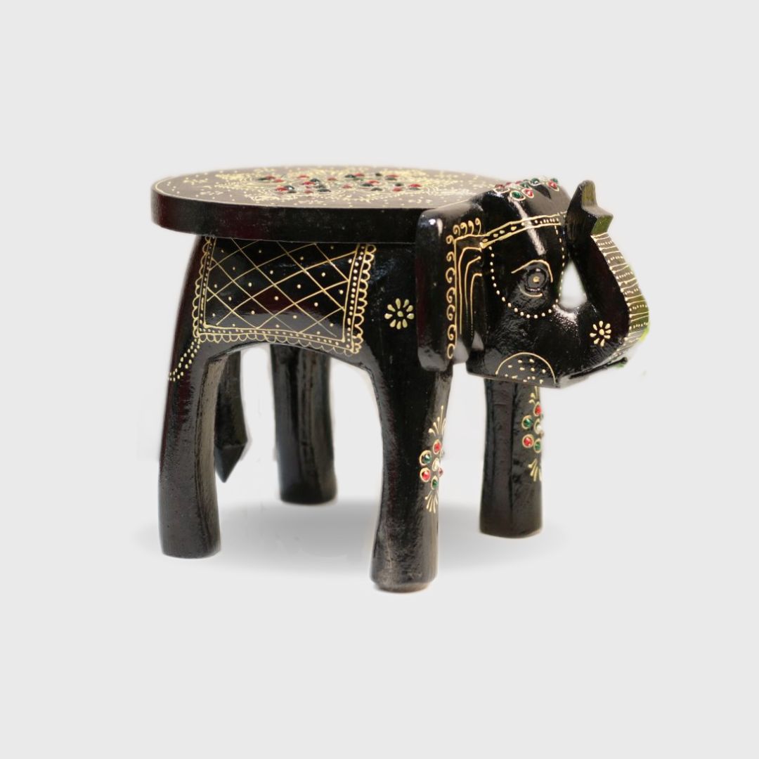 wooden elephant table