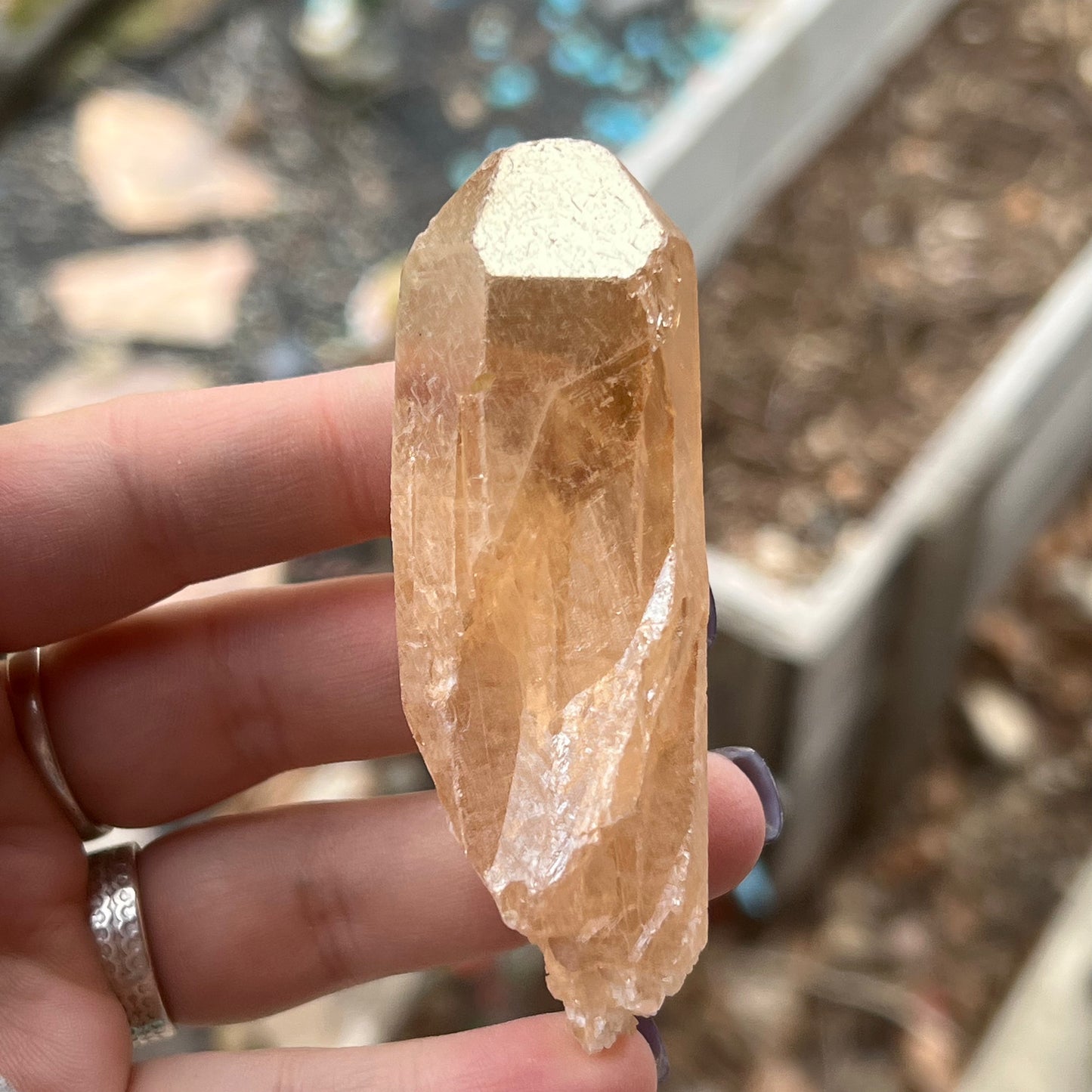 Tangerine Aura Quartz - Crystal