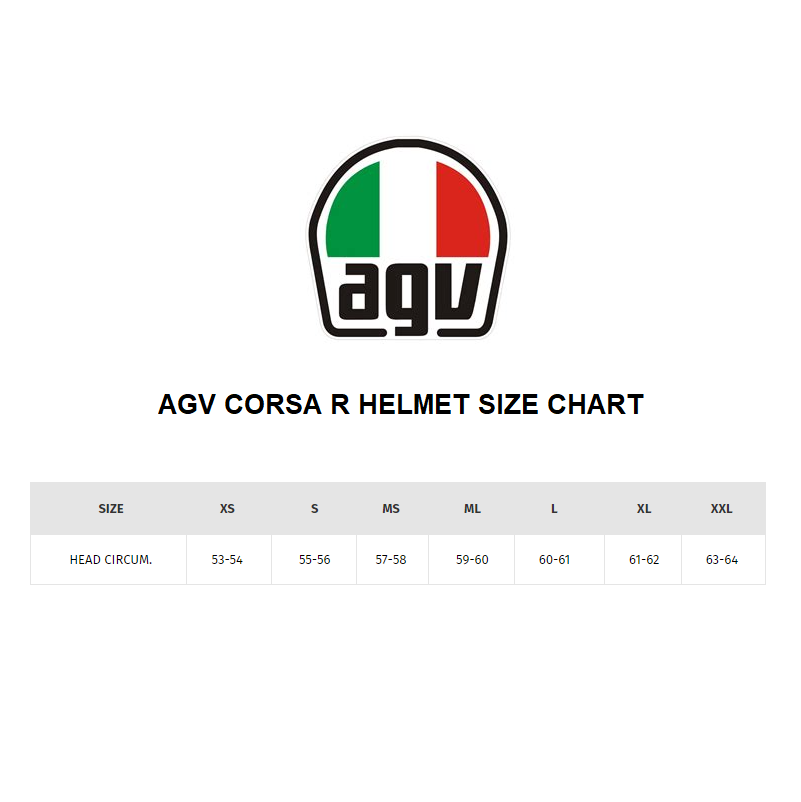 Agv Helmet Size Chart ubicaciondepersonas.cdmx.gob.mx
