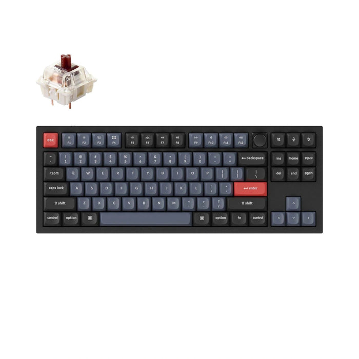 Keychron Q3 Knob QMK Carbon Black RGB ANSI Gateron Brown