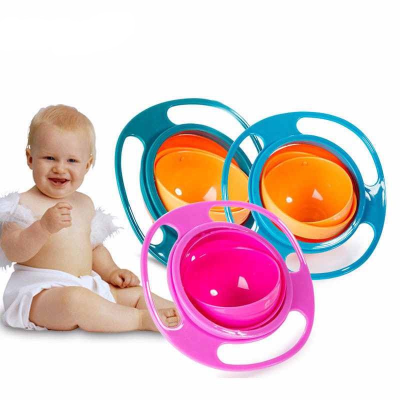 Baby Feeding Dish Cute Baby Gyro Bowl Universal 360 Rotate Spill-Proof Bowl #LY 