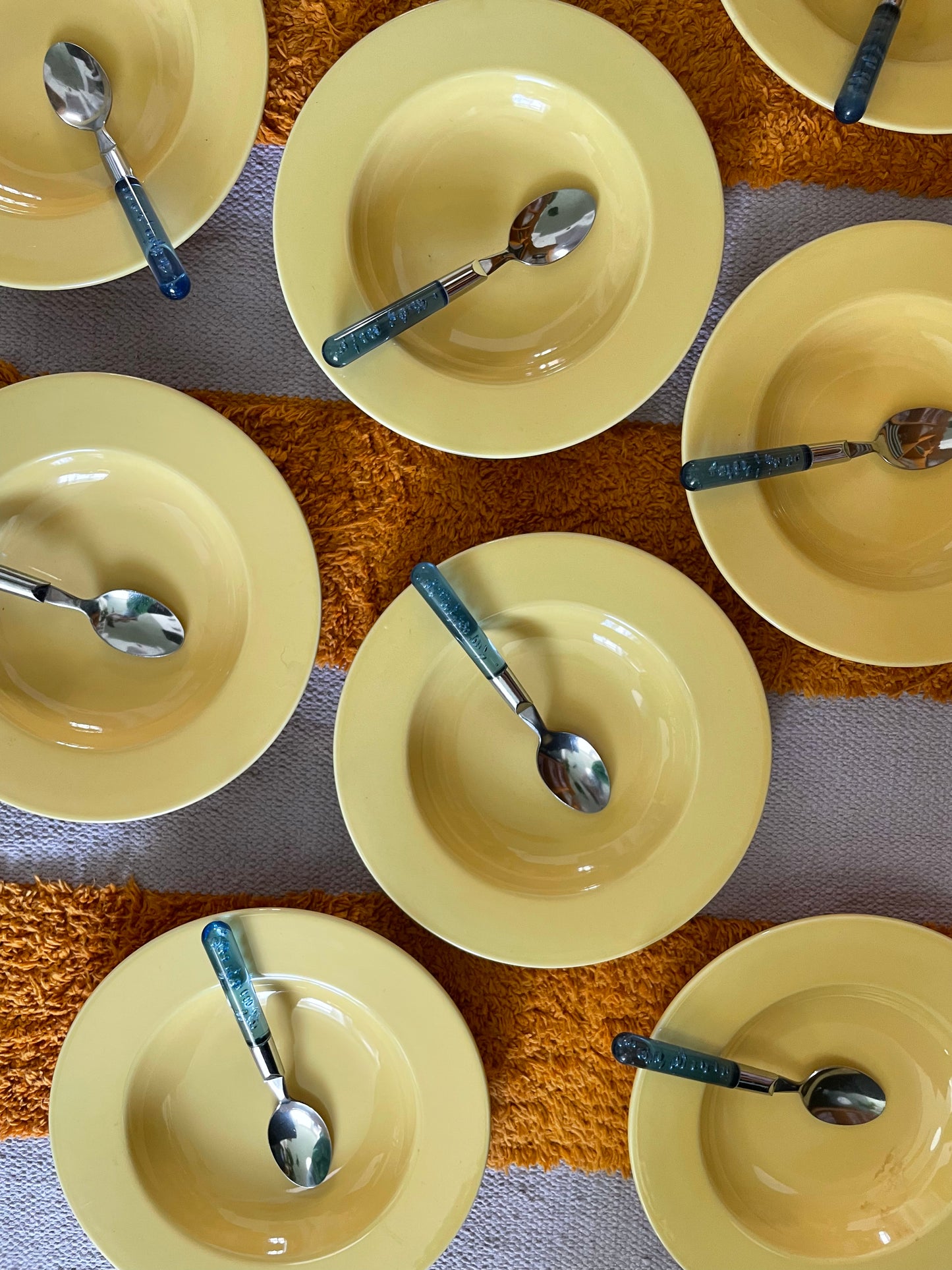 Spoons with blue bubble handle