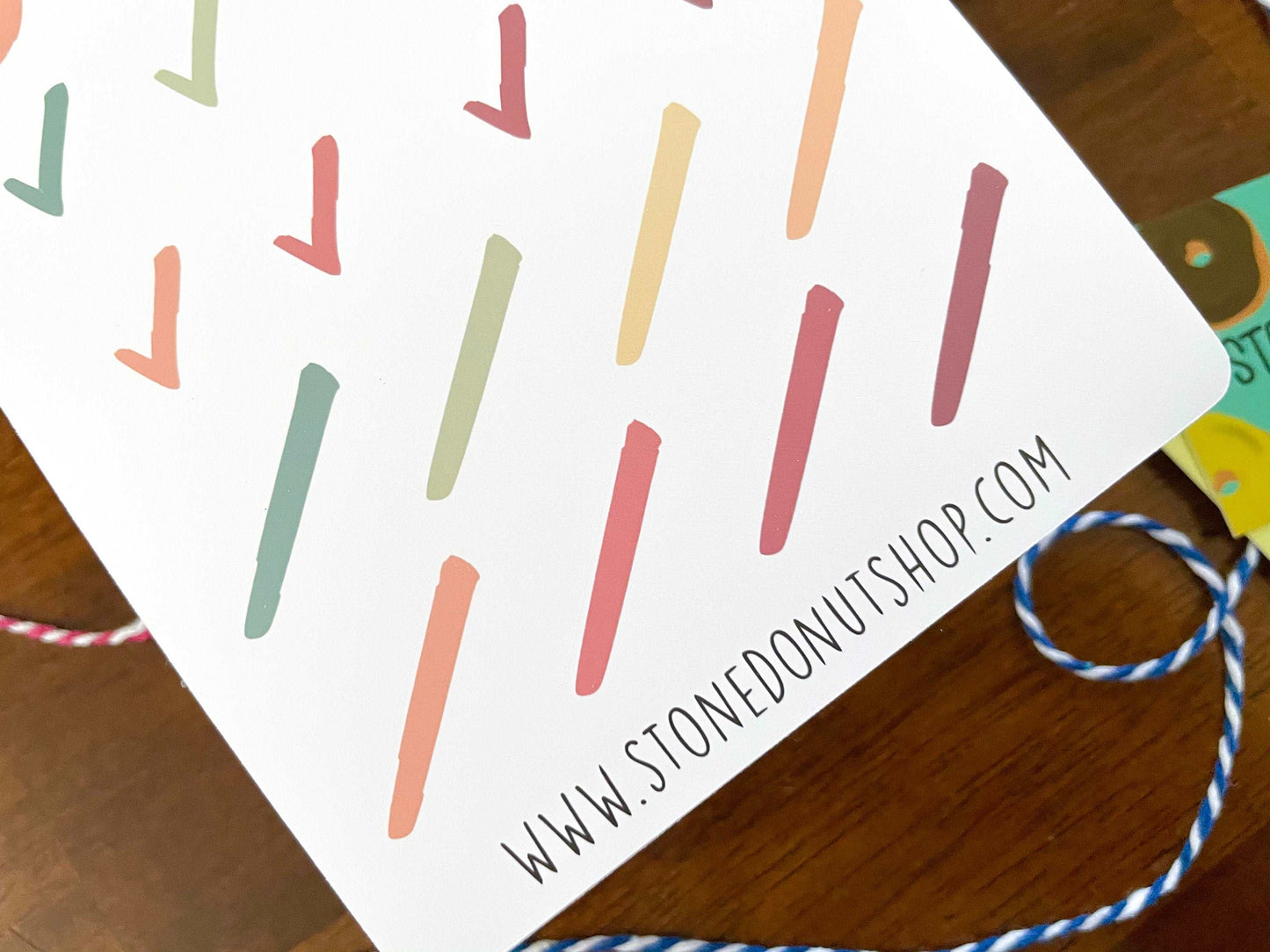 Colorful Splat Planner Sticker Sheet by StoneDonut Design