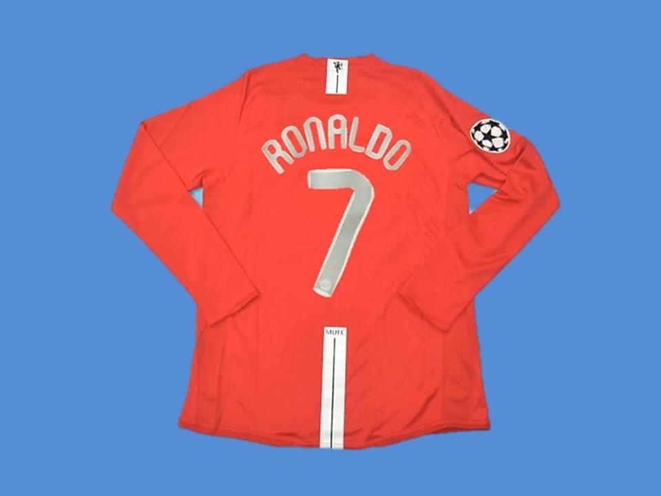 Ronaldo Manchester united 2008 UCL Final Long Sleeve Red Jersey