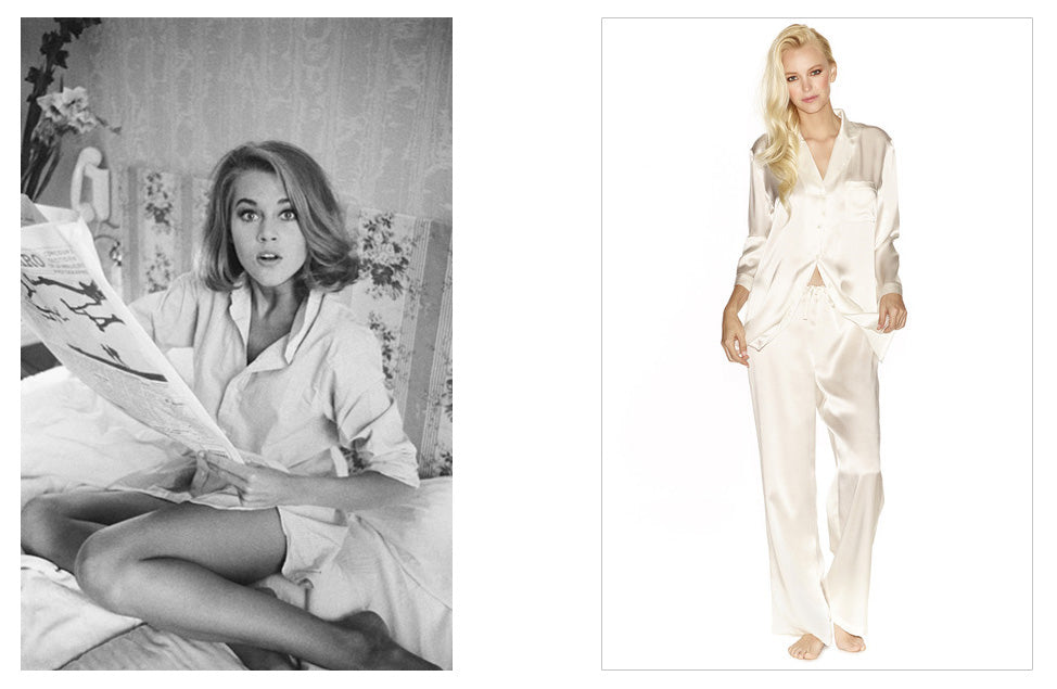 Jane Fonda - NK iMODE Silk Pajamas