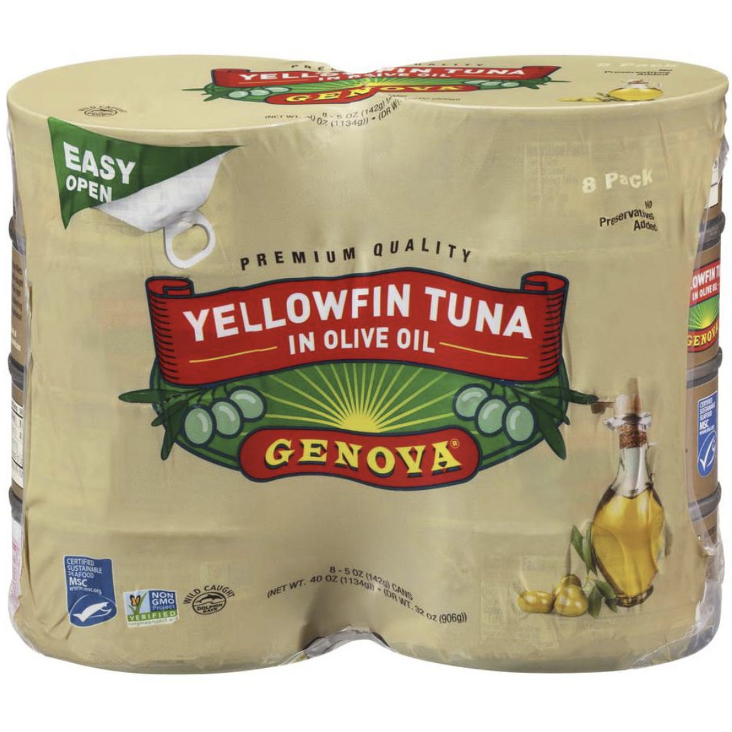 Genova Yellowfin Tuna in Olive Oil, 8 pk./5 oz.