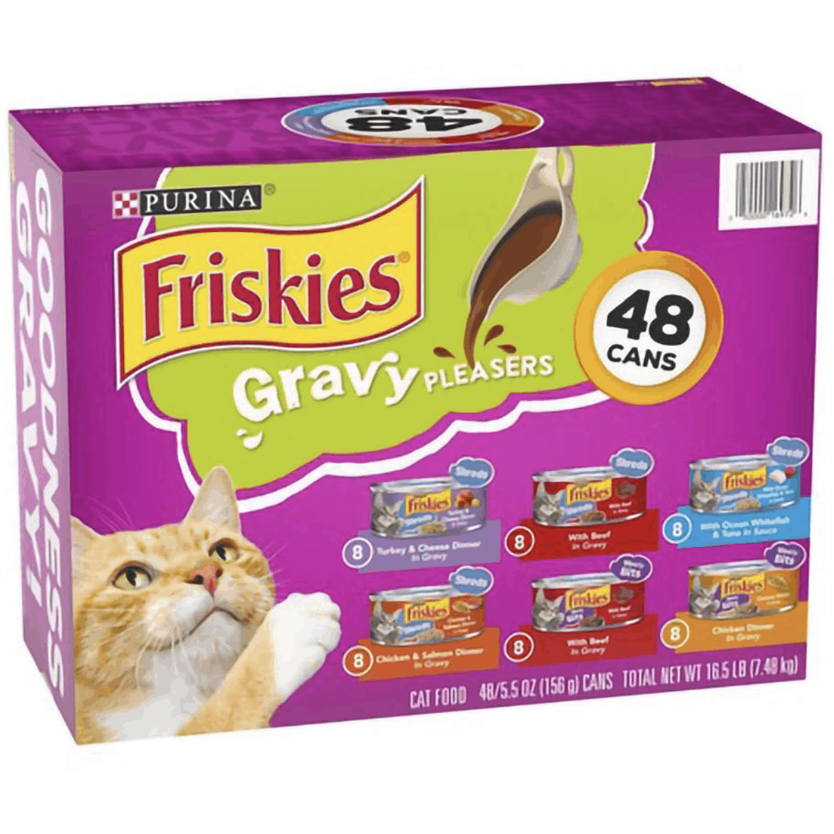 Purina Friskies Gravy Pleasers Cat Food Variety Pack, 48 ct.