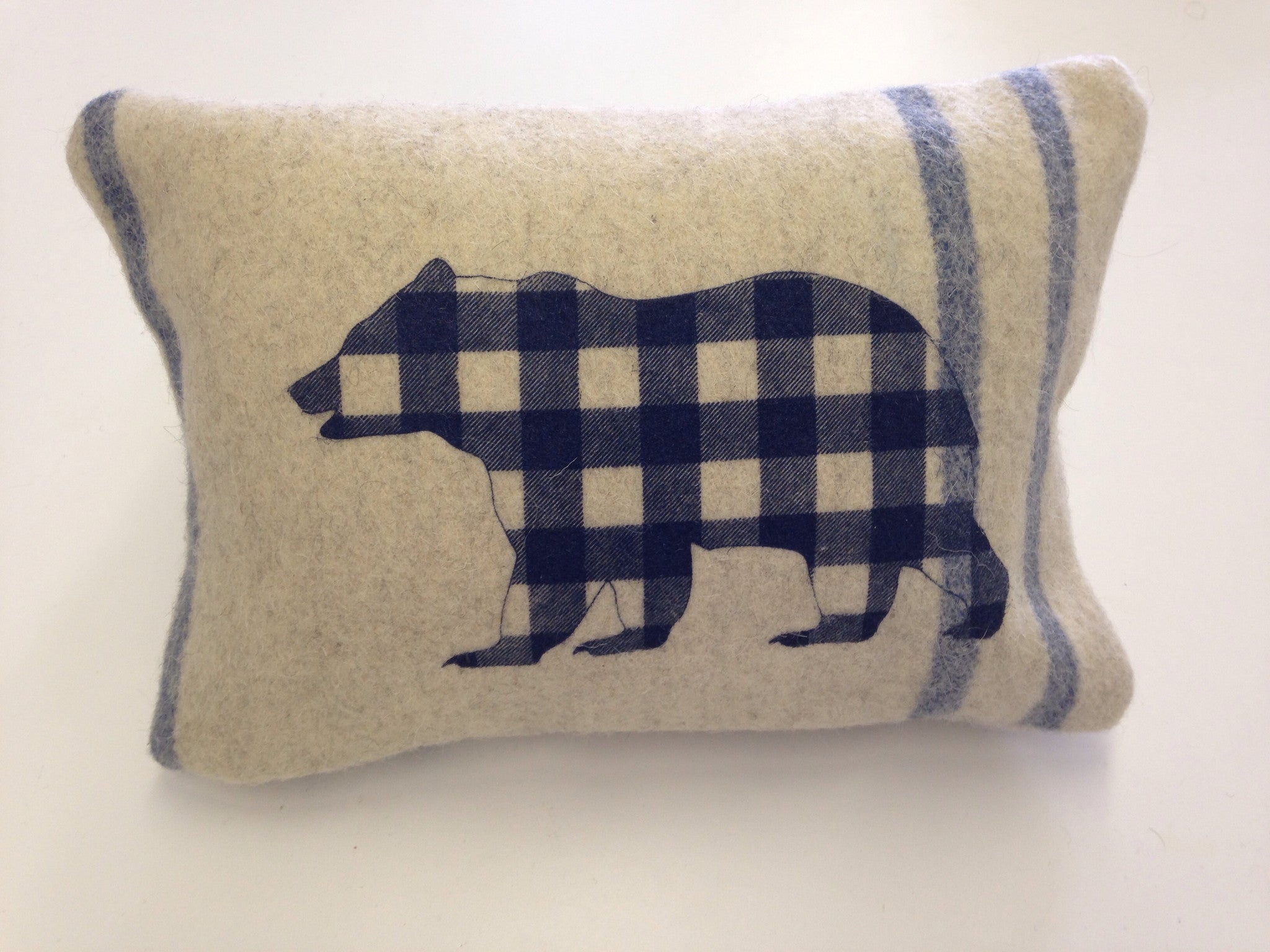 Cream Bear 'Lumber' Cabin Pillow