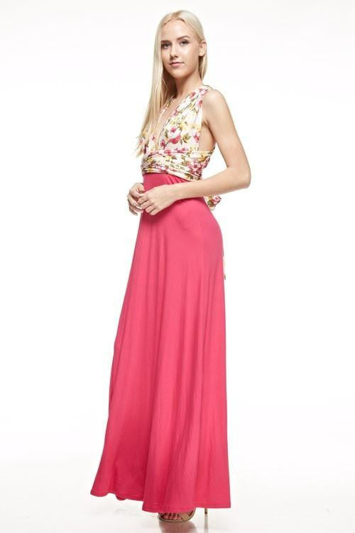 Against All Odds Floral Wrap Maxi Dress