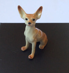 NOW SOLD Miniature Chihuahua Dog Vintage Pottery Home Decor Collectible