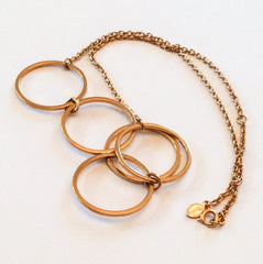 NOW SOLD Bib Necklace, Circles, Avon, Retro Vintage Jewelry