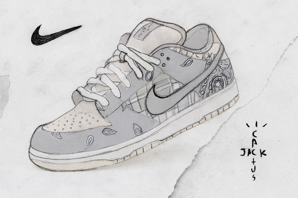 travis scott shoes drawing