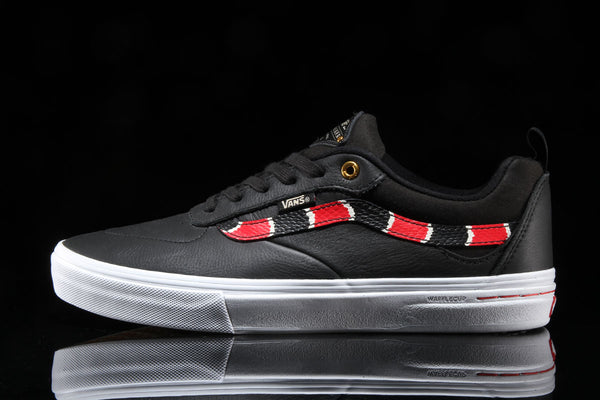 vans kyle walker pro coral snake & black leather skate shoes