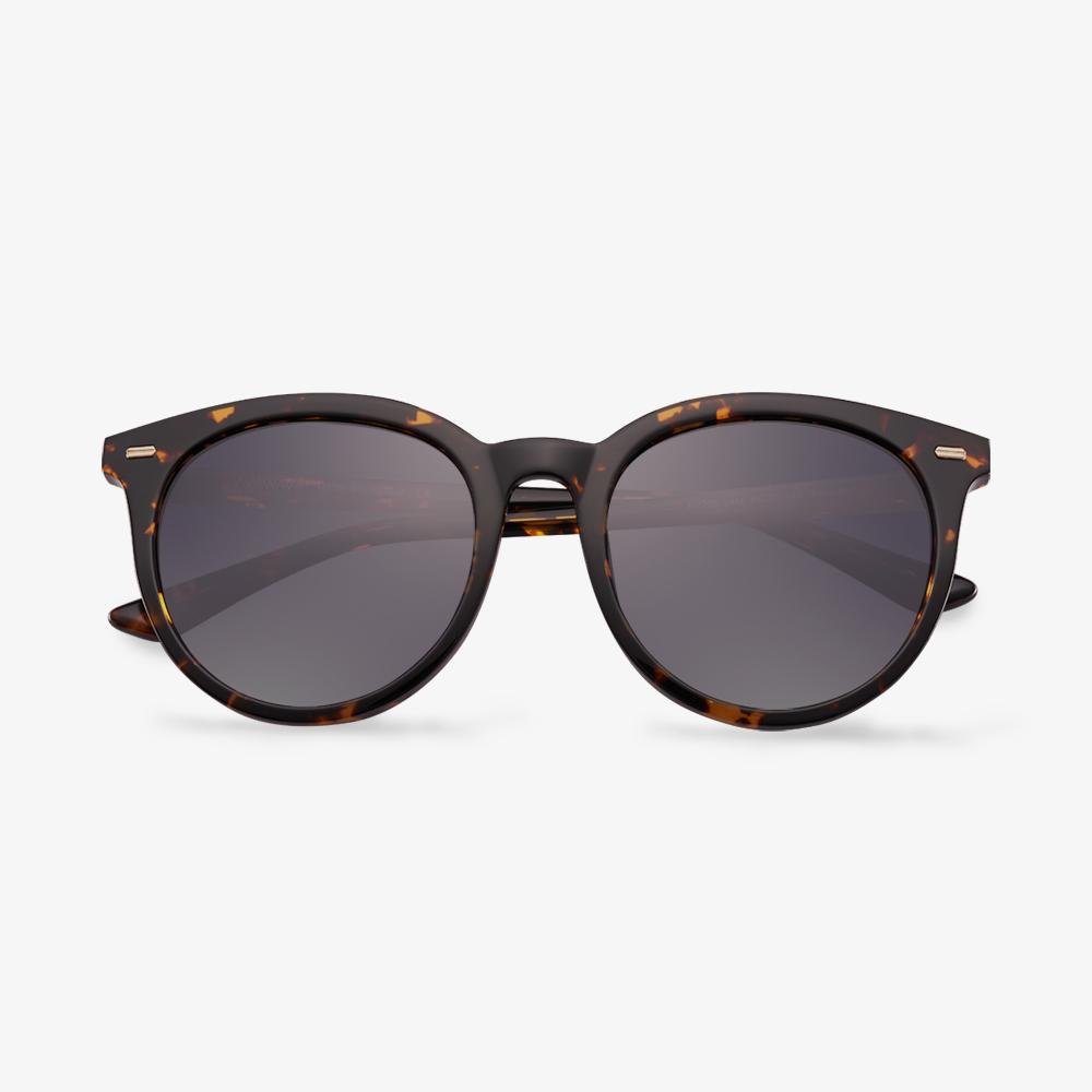Tortoiseshell Acetate Round Frame Sunglasses - Marie | KoalaEye