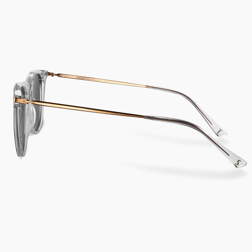 Clear Acetate Round Sunglasses - Benjamin | KoalaEye