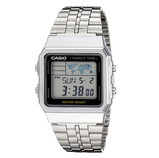Sportman verrader aangenaam Casio Classic A-500WA World Map Silver Digital Watch – Prestige