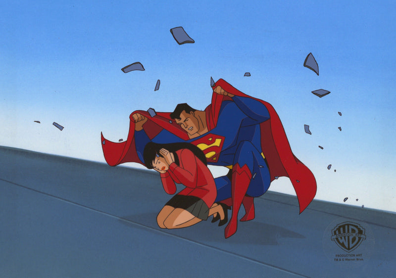 Superman the Animated Series Original Production Cel: Superman and Loi –  Clampett Studio