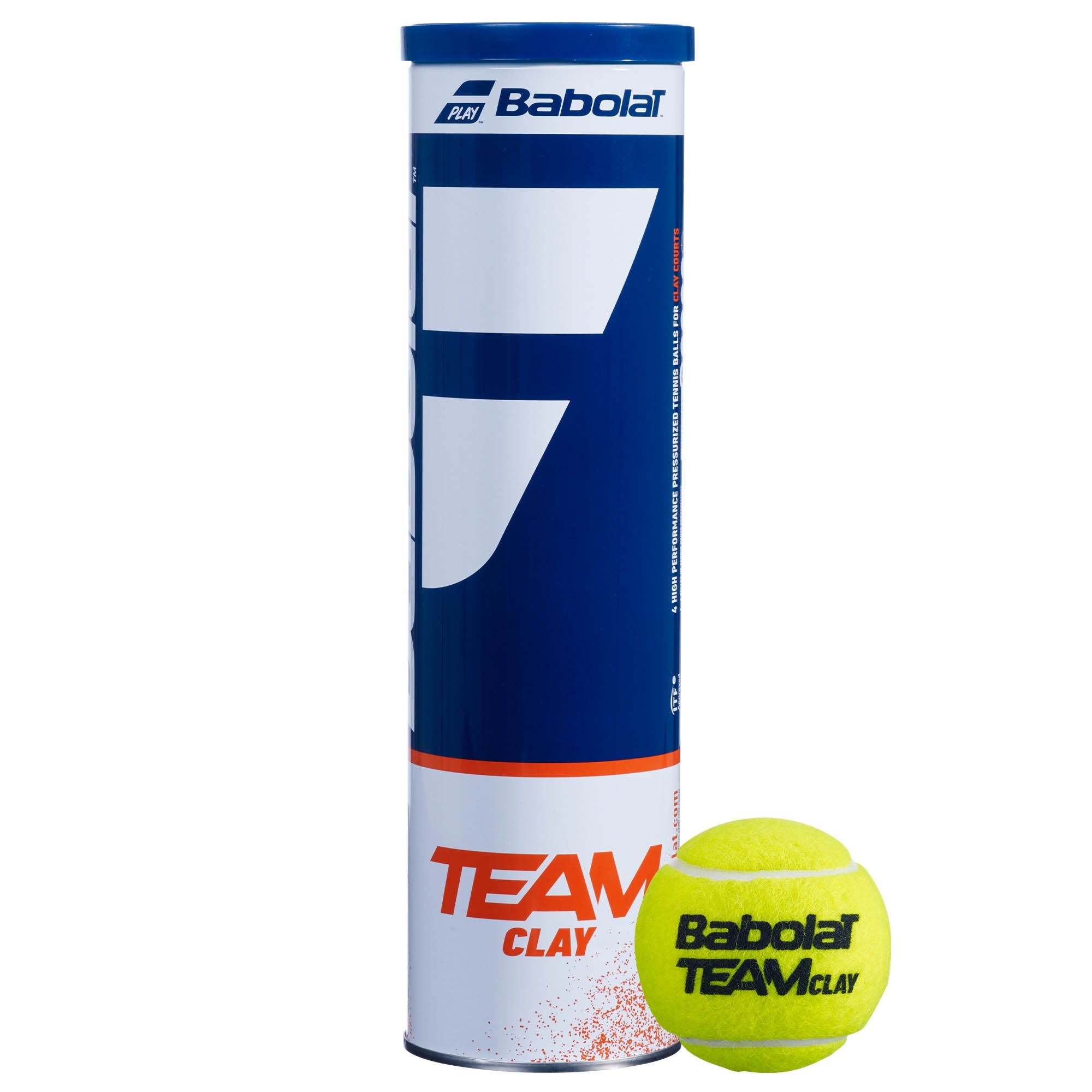 Babolat Team Clay Tennis Balls - Tube Of 4