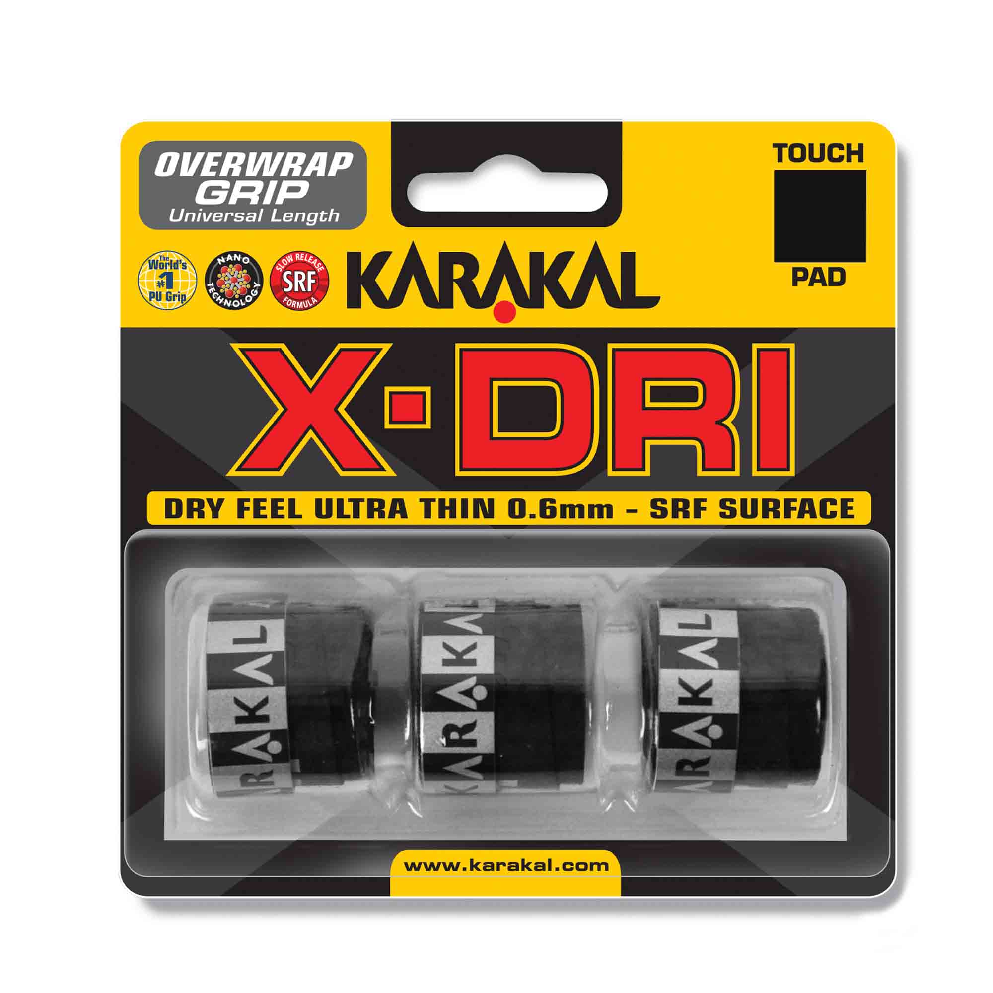 Karakal X-Dri Overwrap Grip - Pack of 3