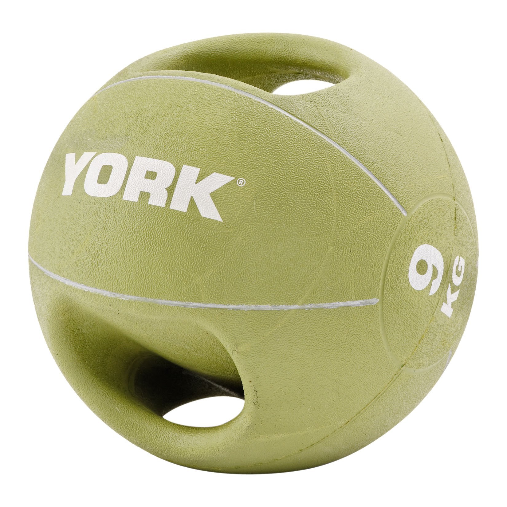 York 9kg Double Grip Medicine Ball