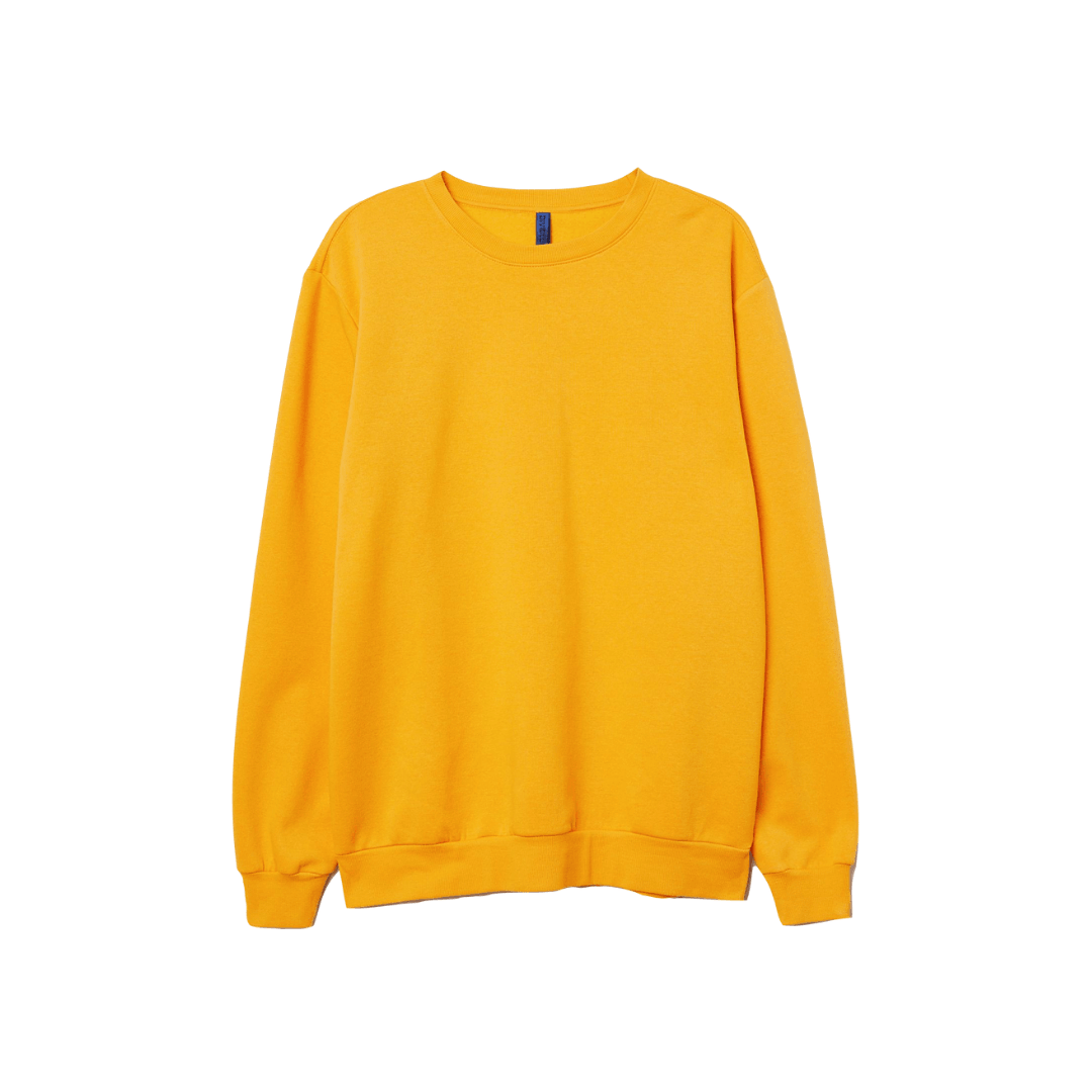 mens pale yellow sweatshirt