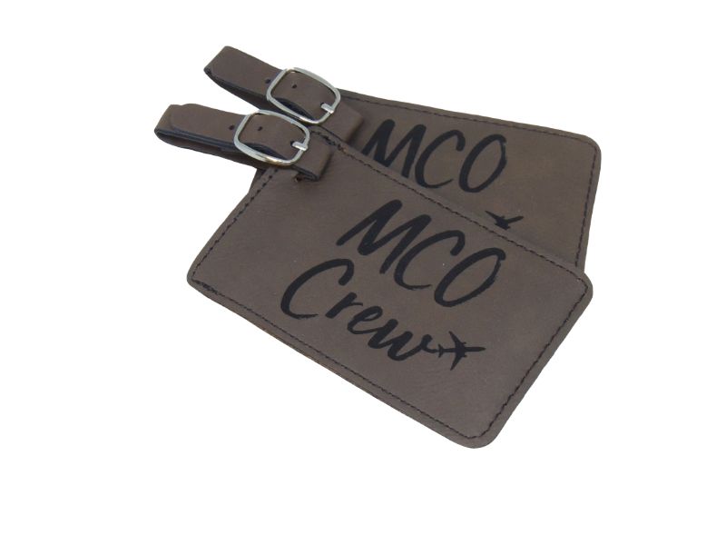 Orlando Crew Base Luggage Tag MCO Crew Base Set of Two with Blue Set of Two 