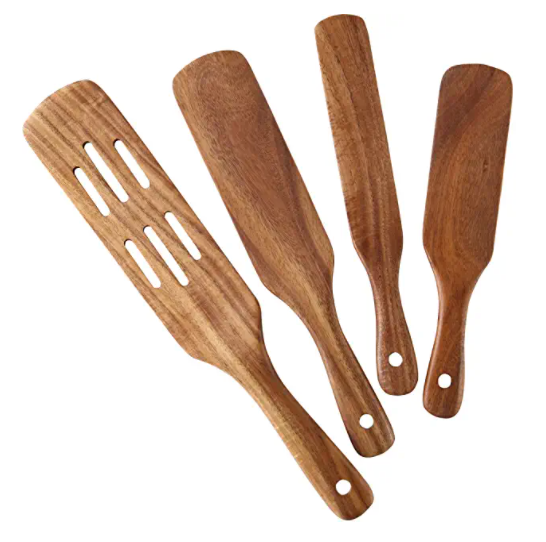 teak spurtle set