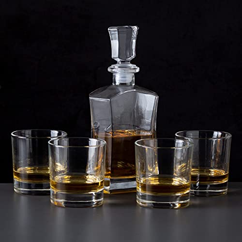 Whiskey Decanter Set and Glasses