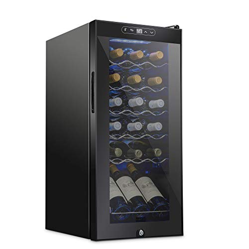 18 Bottle Wine Cooler Refrigerator with Lock