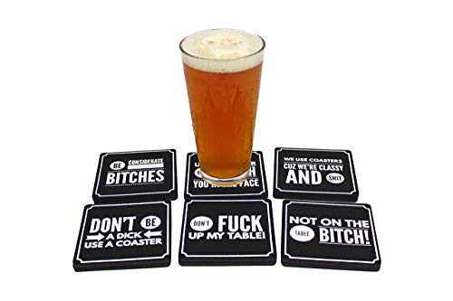 Funny Coasters for Drinks, Set of 10