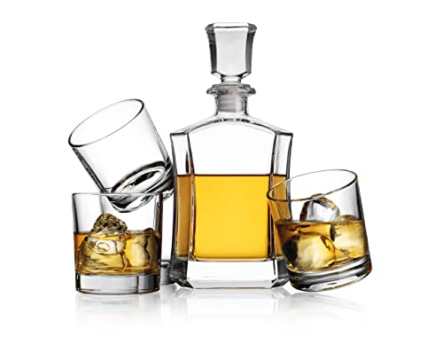 Whiskey Decanter Set and Glasses