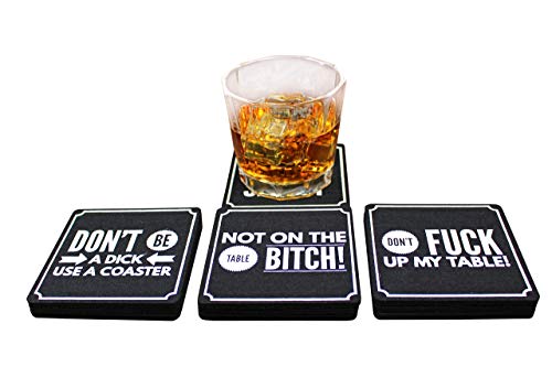 Funny Coasters for Drinks, Set of 10