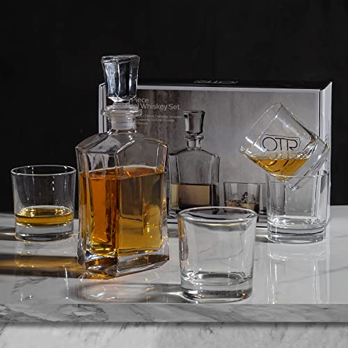 Whiskey Decanter Set and Glasses