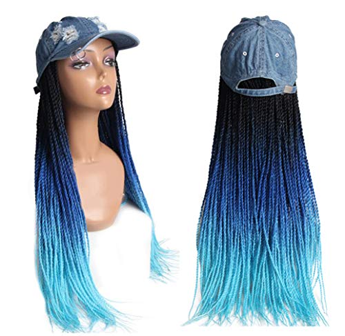 hat with braids wig