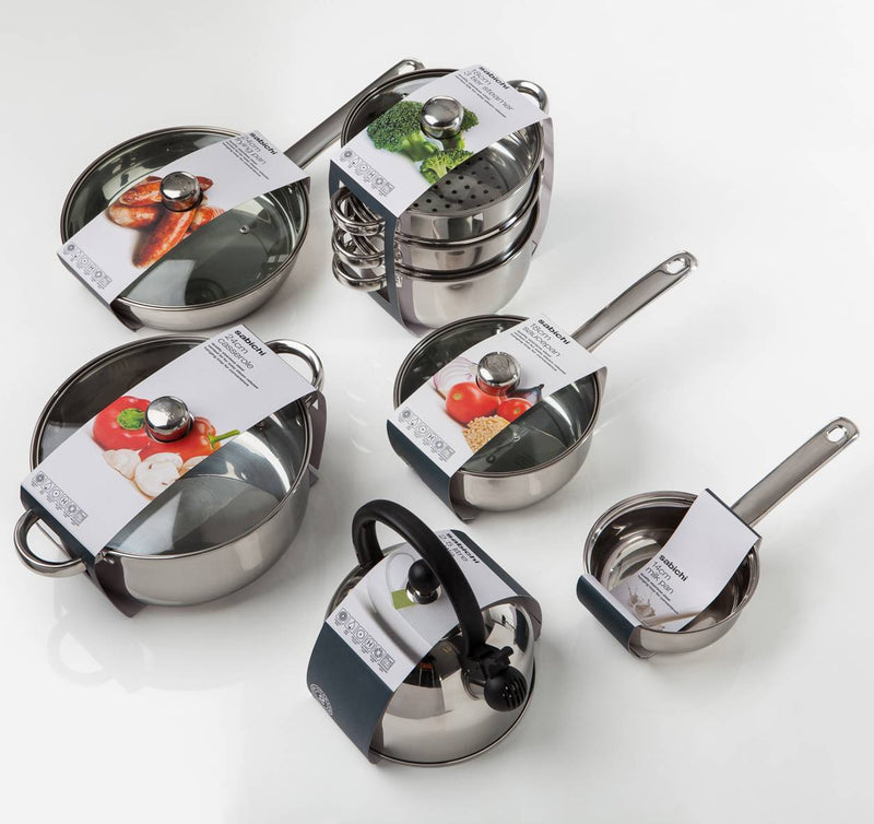 Stainless Steel Saucepan With Glass Lid Kitchen Essential 