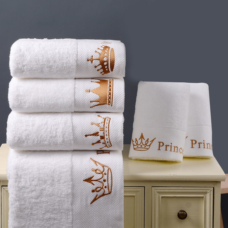 LIVINGbasics® High Quality Towel 100% Cotton 2-Piece Bath Towel Set 70X140cm 