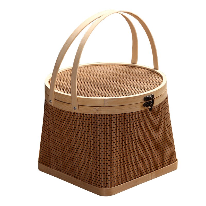 Bamboo Handmade Woven St Fruit Basket Wicker Rattan Food Bread Organizer KI V8i6 for sale online 